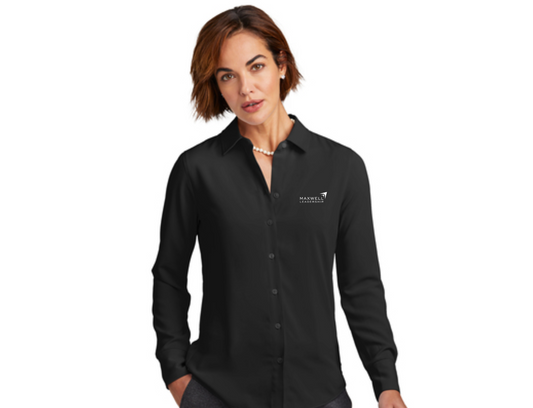 Brooks Brothers Women’s Full-Button Satin Blouse