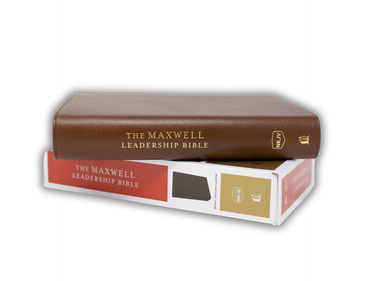 The Maxwell Leadership Bible NKJV [Brown Premium Leather] - Third Edition Comfort Print