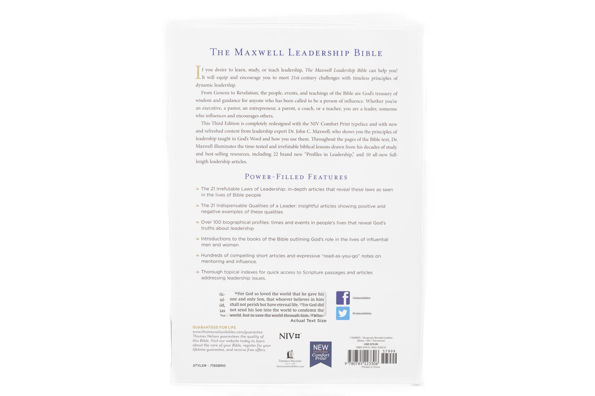 The Maxwell Leadership Bible - Leathersoft [NIV]